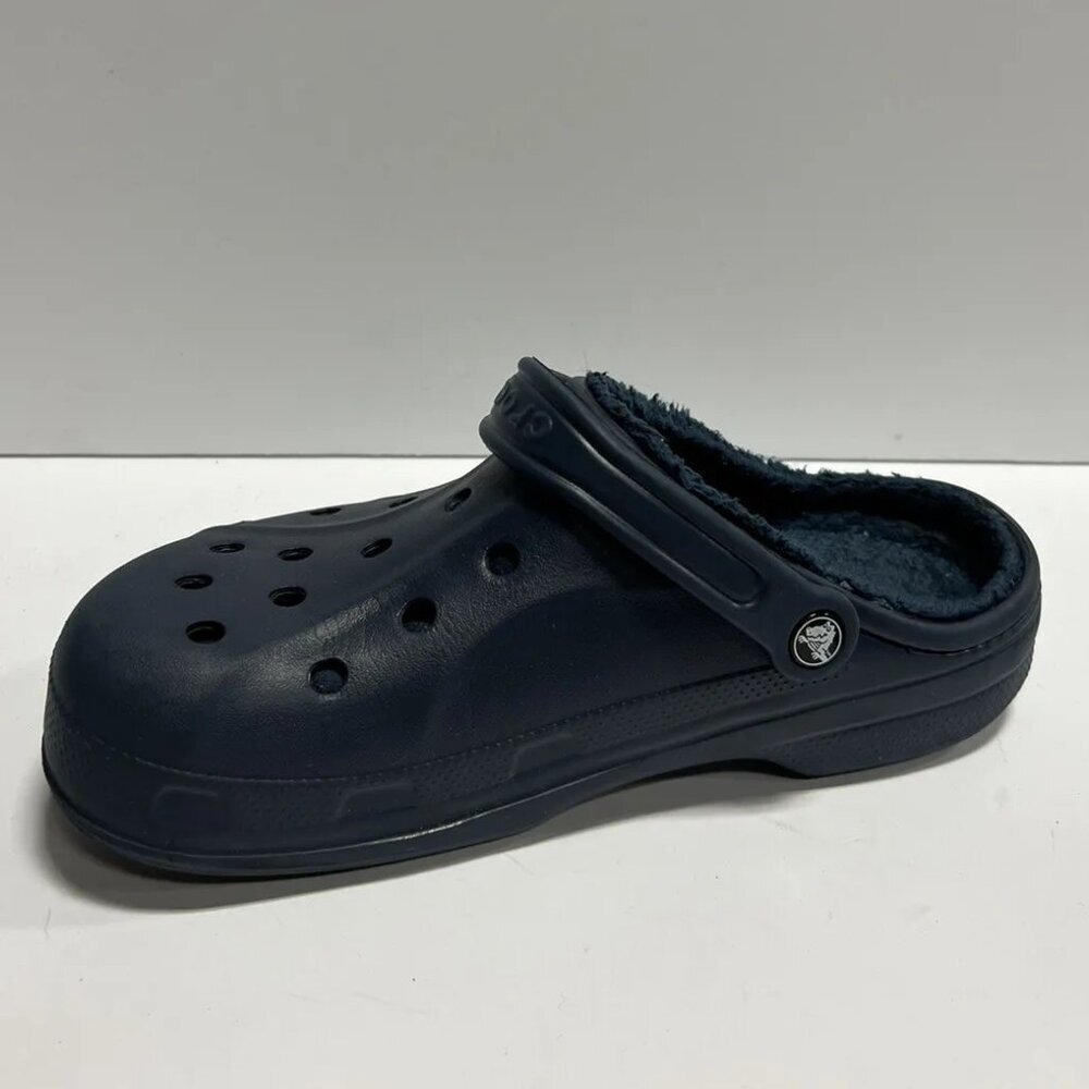 Crocs Men's Baya Lined Clogs Navy, Size 9 M - Picture 2 of 6